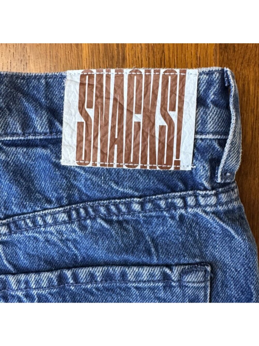 MOTHER Fun Dip Micro Mini Denim Skirt Womens 25 NWT Raw Hem Snap Crackle Pop NEW - Picture 6 of 16